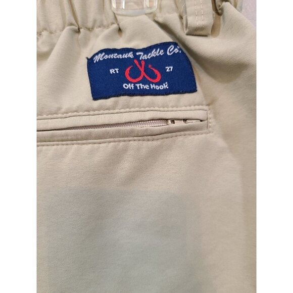 Montauk Tackle Co. Shorts Men's XL Dockside Swim Trunks Khaki Tan Above Knee - Picture 6 of 9